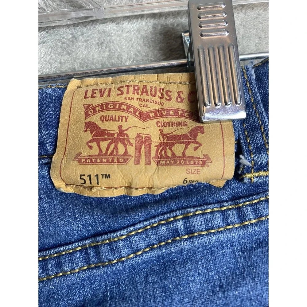 Levi's Kids 6 Reg 511 Slim Blue Denim Jeans